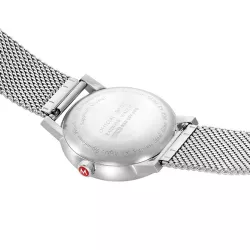 MONDAINE Evo2 43 XL Bahnhofsuhr Saphirglas Mesh