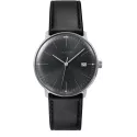 Junghans MAX BILL 38 Quartzuhr Stahl schwarz Index