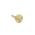Ohrstecker Schweizerkreuz 5mm in 18 Karat Gold