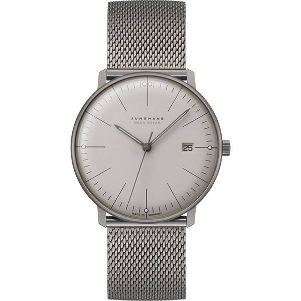 JUNGHANS Max Bill Mega Solar Funkuhr Titanband JUNGHANS Max Bill Mega Solar Funkuhr Titanband