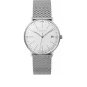 Junghans MAX BILL 33 Quartzuhr Stahl hellgrau Index Mesh