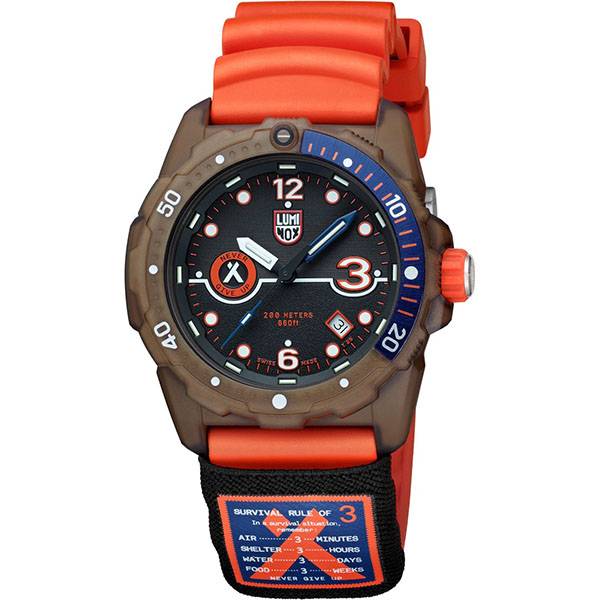 LUMINOX Bear Grylls Survival, Taucheruhr orange