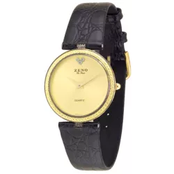ZENO Finesse Quartz Damenuhr gold