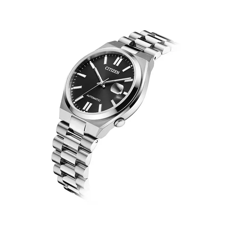 CITIZEN Tsuyosa 40 Retro Automatik Uhr Stahl schwarz