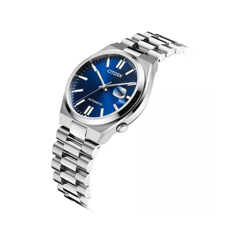 CITIZEN Tsuyosa 40 Retro Automatik Uhr Stahl blau