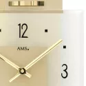 AMS More Square Silent Quartzwanduhr gold