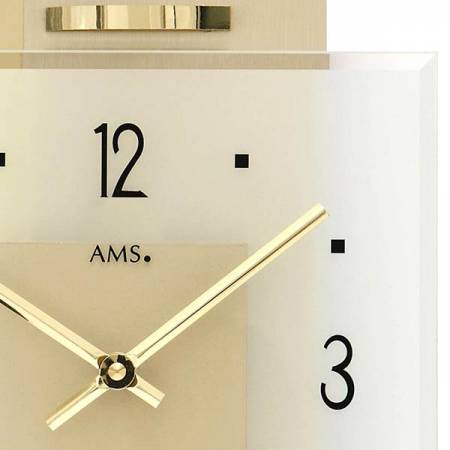 AMS Standuhr 208cm, mechanische Holzuhr mit Mondphase + Westminsterschlag