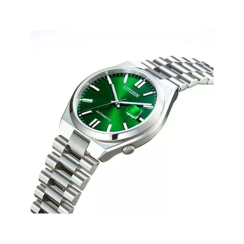 CITIZEN Tsuyosa 40 Retro Automatik Uhr Stahl grün