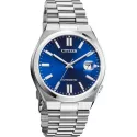 CITIZEN Tsuyosa Retro Automatik Uhr Stahl blau