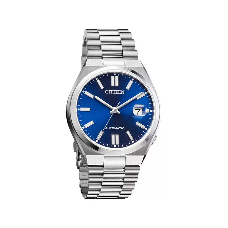 CITIZEN Tsuyosa 40 Retro Automatik Uhr Stahl blau
