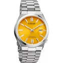CITIZEN Tsuyosa Retro Automatik Uhr Stahl gelb