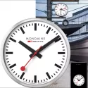 MONDAINE Wall Clock SBB Bahnhofswanduhr Stop2Go WiFi