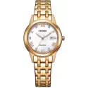 CITIZEN Elegant Lady Eco-Drive Solaruhr Stahl ros