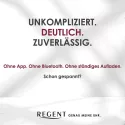 Regent Just Time: Armbanduhr mit Zahlen Leuchtzifferblatt 31mm