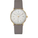 Junghans MAX BILL 34 Automatikuhr ros weiss Zahlen Leder grau