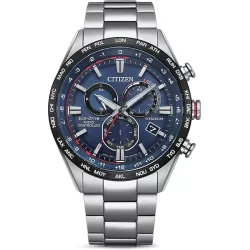 CITIZEN Elegant Weltzeit Eco Drive Solar Funkuhr Titan blau