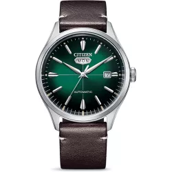 CITIZEN Retro Automatik Uhr C7 Day Date Stahl grün