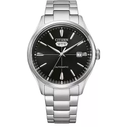 CITIZEN Retro Automatik Uhr C7 Day Date Stahl schwarz