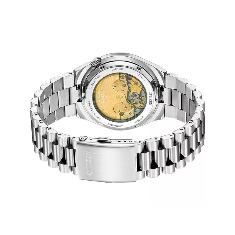 CITIZEN Tsuyosa 40 Retro Automatik Uhr Stahl eisblau