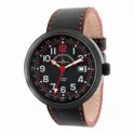 ZENO-WATCH BASEL Pilot Rondo Quartz Fliegeruhr GMT schwarz/rot