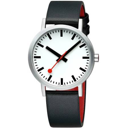 MONDAINE Classic 40 Bahnhofsuhr Pure - ohne Logo matt