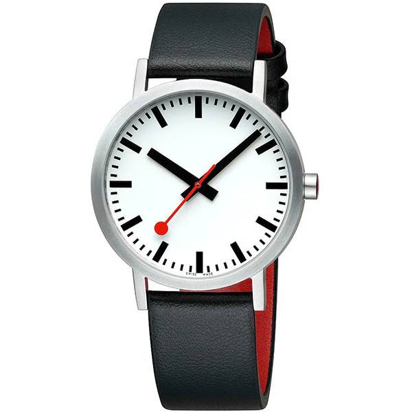 MONDAINE Classic 40, Bahnhofsuhr Pure – ohne Logo, matt