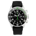 ZENO-WATCH BASEL Diver Ceramic Chrono Quartz Stahl schwarz/grün