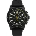 ZENO-WATCH BASEL PD Look Chronograph Quartz Edelstahl schwarz/gelb