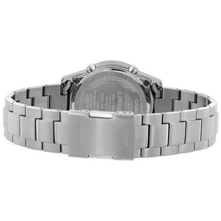 CASIO Digi-Analog Lineage Tag Datum Solar Funkuhr Titan blau
