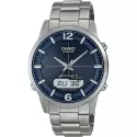 CASIO Digi-Analog Lineage Tag Datum Solar Funkuhr Titan blau