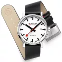MONDAINE Evo2 40 Bahnhofsuhr Automatik mit Datum