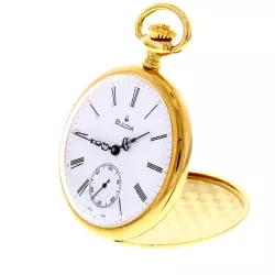 Klassik Taschenuhr Handaufzug Bulova Louis XVI vergoldet