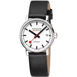 MONDAINE Evo2 35 Bahnhofsuhr Automatik mit Datum