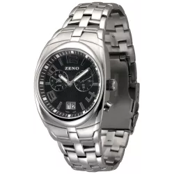 ZENO Startech Big Date Alarm Quartzuhr schwarz