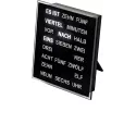 AMS Design Wortuhr Tischuhr 20cm