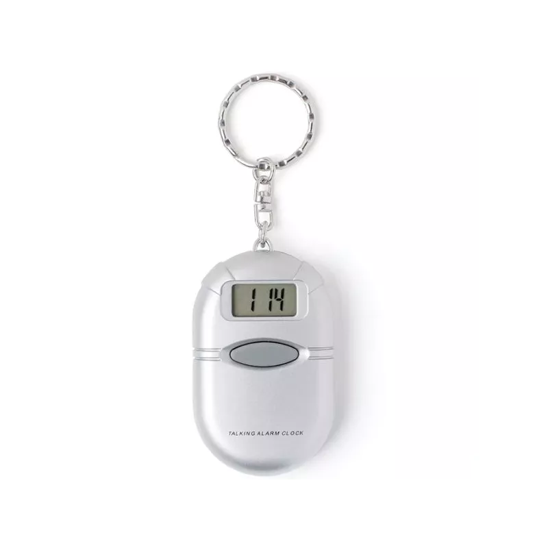 TALKING CLOCK sprechende LCD Uhr mit Reisewecker und Schlüsselanhänger