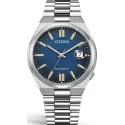 CITIZEN Tsuyosa Retro Automatik Uhr Stahl dunkelblau