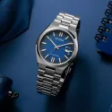 CITIZEN Tsuyosa Retro Automatik Uhr Stahl dunkelblau