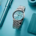 CITIZEN Tsuyosa Retro Automatik Uhr Stahl eisblau