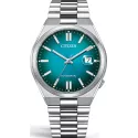 CITIZEN Tsuyosa Retro Automatik Uhr Stahl petrolgrün