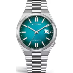 CITIZEN Tsuyosa Retro Automatik Uhr Stahl petrolgrün
