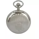 Klassik Taschenuhr Handaufzug Doppelsavonette Skelett chrom