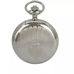 Klassik Taschenuhr Handaufzug Doppelsavonette Skelett chrom