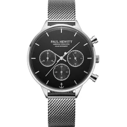 PAUL HEWITT Chronograph Oceanpulse 40 Solar Edelstahl schwarz