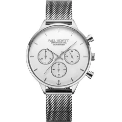 PAUL HEWITT Chronograph Oceanpulse 40 Solar Edelstahl weiss