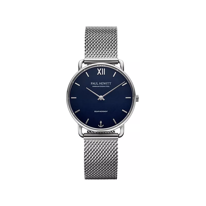 PAUL HEWITT Damenuhr Sailor 33 Solar Recy-Stahl dunkelblau