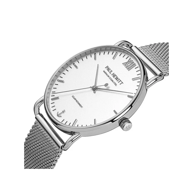 PAUL HEWITT Armbanduhr Sailor 39 Solar Recy-Stahl weiss