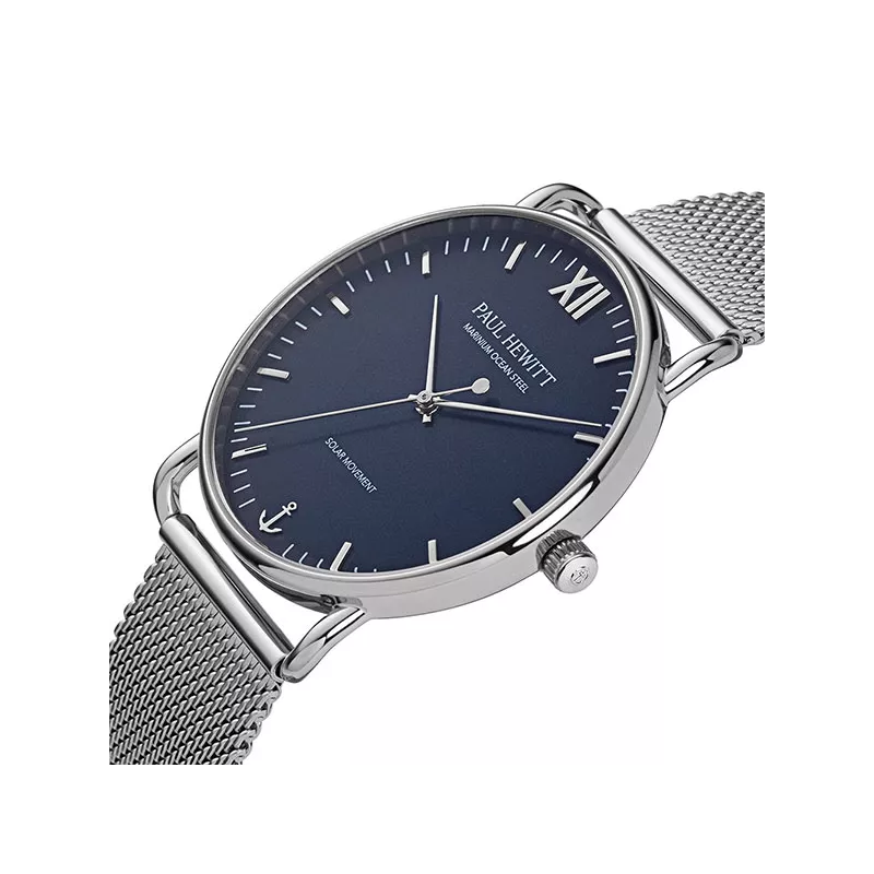 PAUL HEWITT Armbanduhr Sailor 39 Solar Recy-Stahl blau