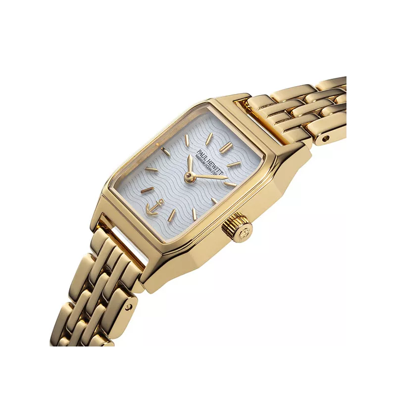 PAUL HEWITT Damenuhr Petit Soleil 20 Solar Recy-Stahl gold hellgrau