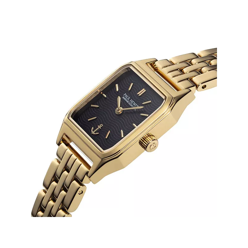 PAUL HEWITT Damenuhr Petit Soleil 20 Solar Recy-Stahl gold schwarz